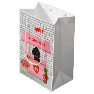 Sac Cadeau Moyen caniche Chien Valentine's Day Kissing Booth