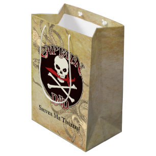 Sac Cadeau Moyen Captain Dad - Embraced by the Deep