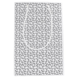 Sac Cadeau Moyen Capybara noire et blanche