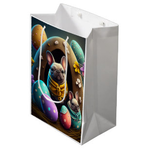 Sac Cadeau Moyen Carlin adorable avec oeufs de Pâques Un festin et