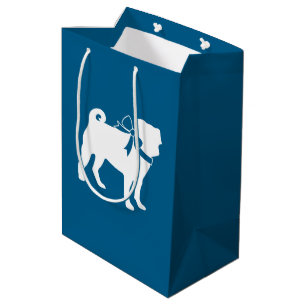 Sac Cadeau Moyen Carlin Fête Blue Thème Célébration