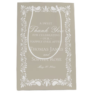 Sac Cadeau Moyen Carrelage beige Talavera Espagne Fiesta Mariage Fa