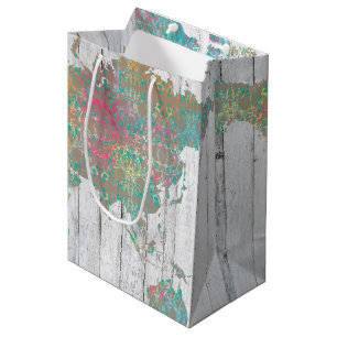 Sac Cadeau Moyen Carte Boho II
