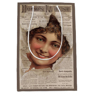 Sac Cadeau Moyen Carte de commerce 1884 Poudre de dents de hood