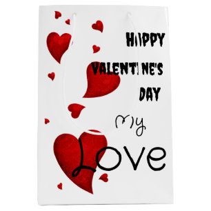 Sac Cadeau Moyen Carte de Saint Valentin