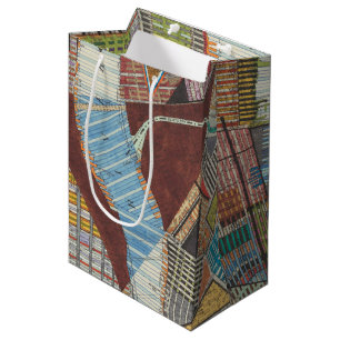 Sac Cadeau Moyen Carte moderne de New York II