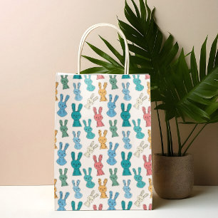 Sac Cadeau Moyen Carton de lapin multicolore