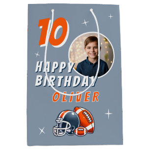 Sac Cadeau Moyen Casque de balle de football Caricature Photo Anniv