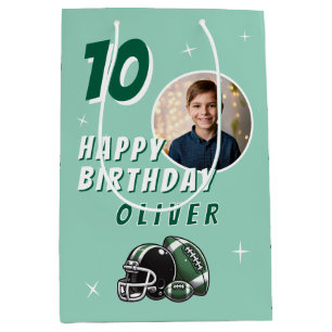 Sac Cadeau Moyen Casque de balle de football Caricature Photo Anniv