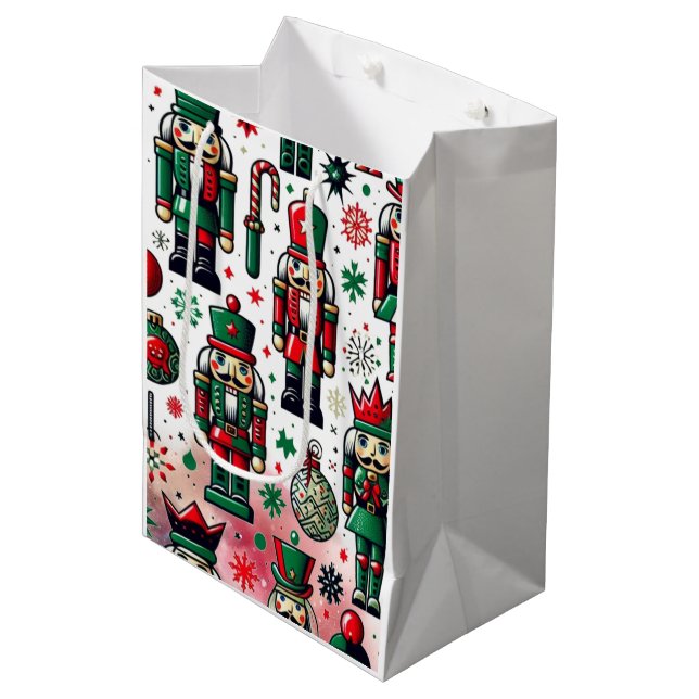 Sac Cadeau Moyen Casse-noisettes enchantants motif de thème de vaca (Devant Angle)