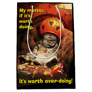 Sac Cadeau Moyen Cat Under Candy Bucket