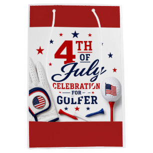 Sac Cadeau Moyen Célébration du 14 juillet pour golfeur