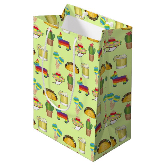 Sac Cadeau Moyen Célébration du Cinco de Mayo Fiesta Taco Piñata Ca (Devant Angle)