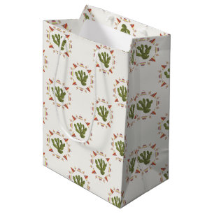 Sac Cadeau Moyen Cercle de cactus de la collection   de Llamarama