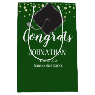 Sac Cadeau Moyen Cérémonie de remise des diplômes Cours vert de
