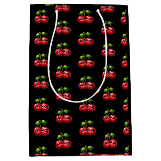 Sac Cadeau Moyen Cerises aux visages souriants