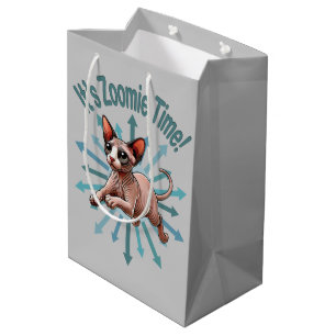 Sac Cadeau Moyen C'est Zoomie Time Sphynx Cat