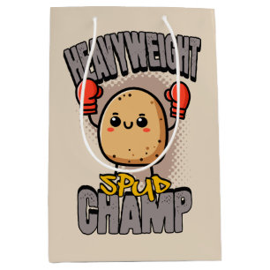 Sac Cadeau Moyen Championnat de boxe de pomme de terre poids lourd