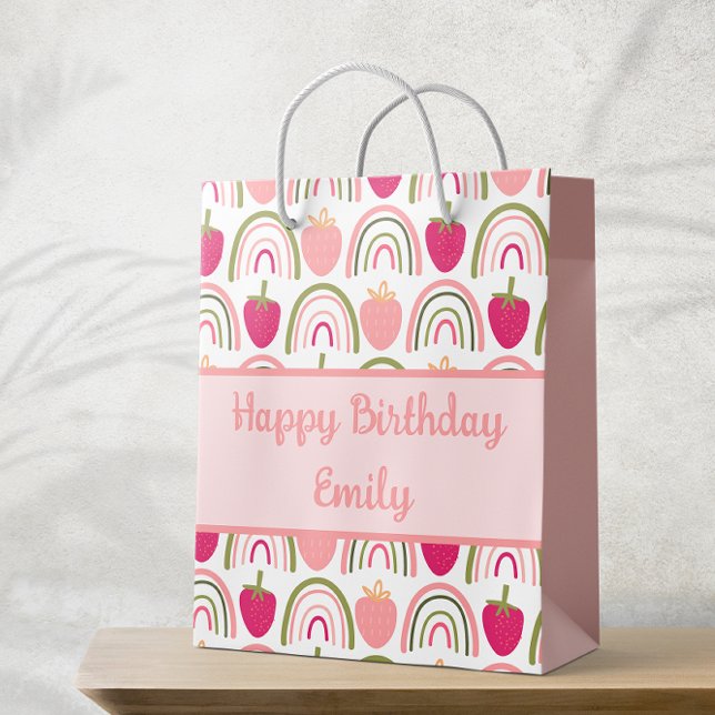 Sac Cadeau Moyen Champs de fraises délicieux 2 (Créateur téléchargé)