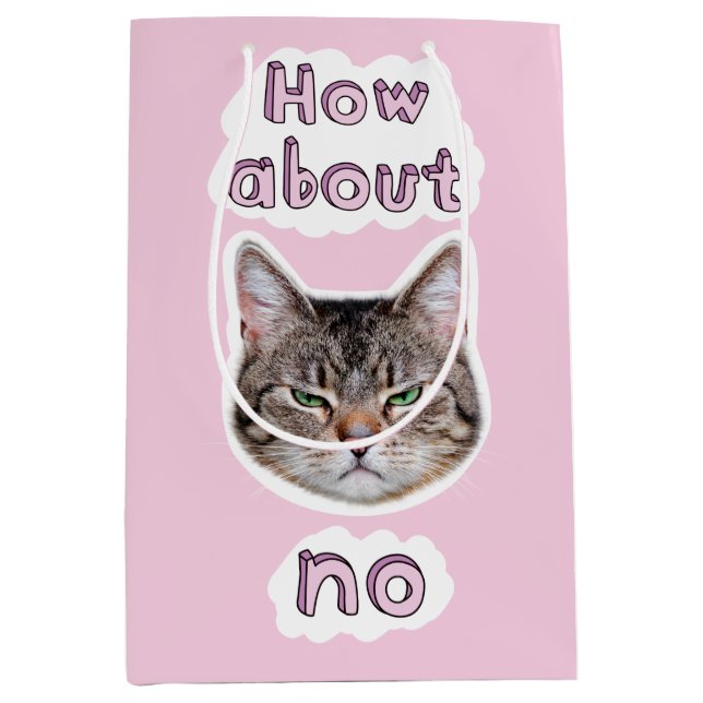 Sac Cadeau Moyen Chat agacé (Devant)