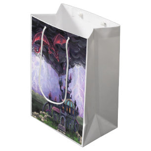 Sac Cadeau Moyen Château de dragon