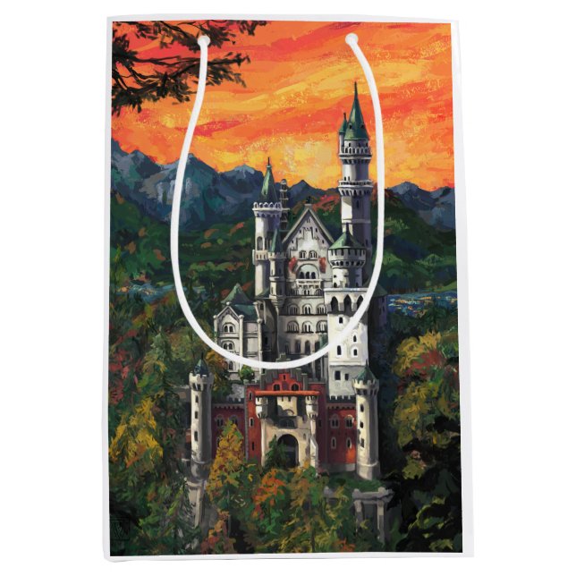 Sac Cadeau Moyen Château Schloss Neuschwanstein (Devant)
