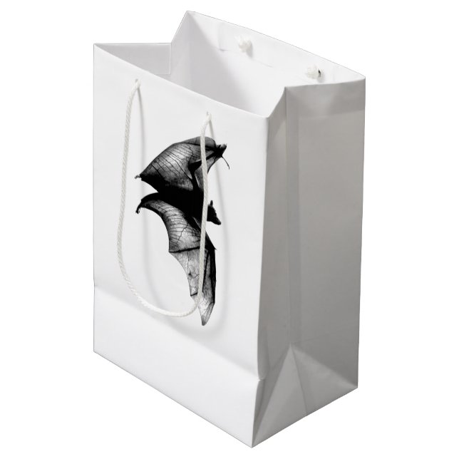Sac Cadeau Moyen Chauve-souris gothique Vampire (Devant Angle)
