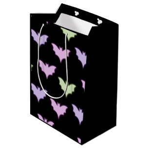 Sac Cadeau Moyen Chauves-souris violet rose néon coloré Halloween