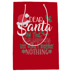 Sac Cadeau Moyen Cher Père Noël Paperbag