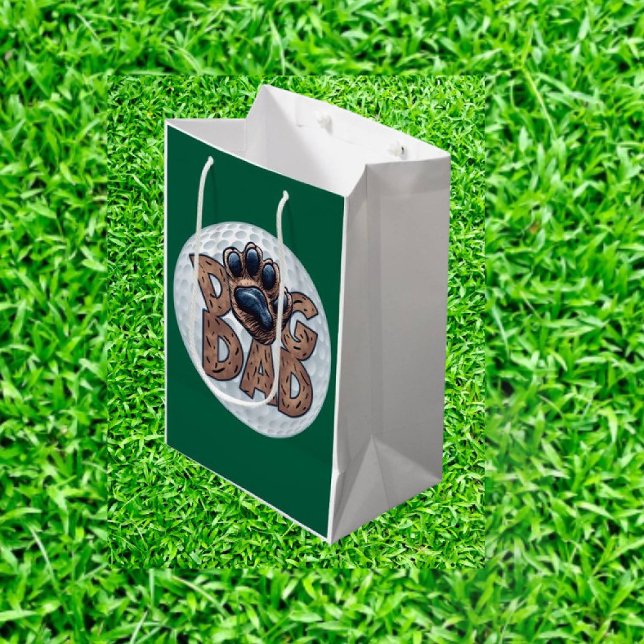 Sac Cadeau Moyen Chien papa Golf (Perfect Gift for Dog Dads Who Love Golf – Make Their Day!)