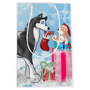 Sac Cadeau Moyen Chienchiens de Noël !