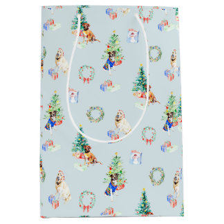 Sac Cadeau Moyen Chiens de Noël