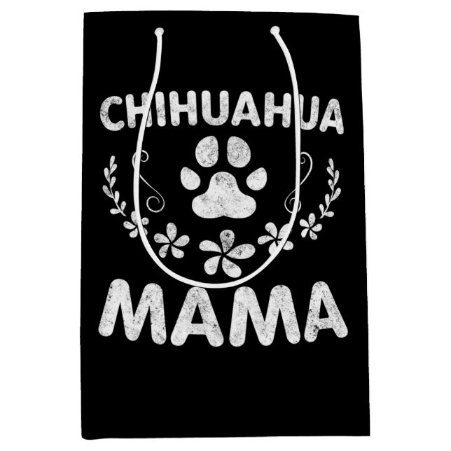 Sac Cadeau Moyen Chihuahua Mama (Devant)