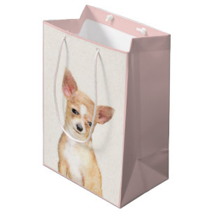 Sac Cadeau Moyen Chihuahua Painting - Cute Original Dog Art