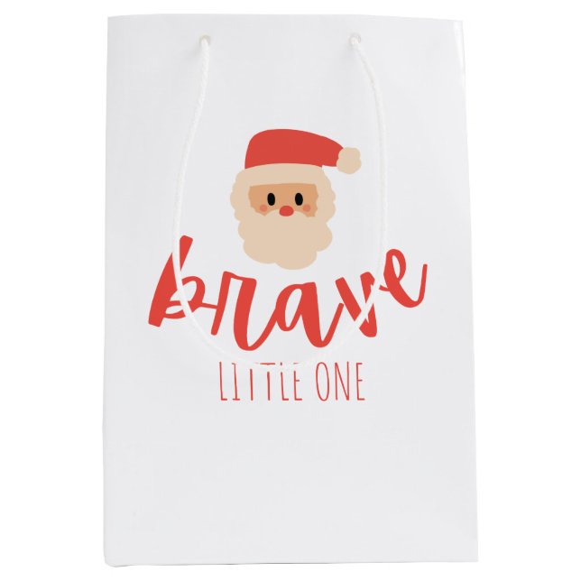 Sac Cadeau Moyen childhood cancer brave Christmas Santa Gift Bag (Devant)