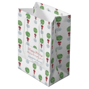 Sac Cadeau Moyen Chinoiserie Chic Boxwood Topior Joyeux Noël