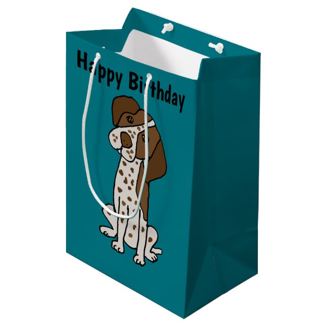 Sac Cadeau Moyen Chiot allemand mignon d'indicateur aux cheveux (Devant Angle)