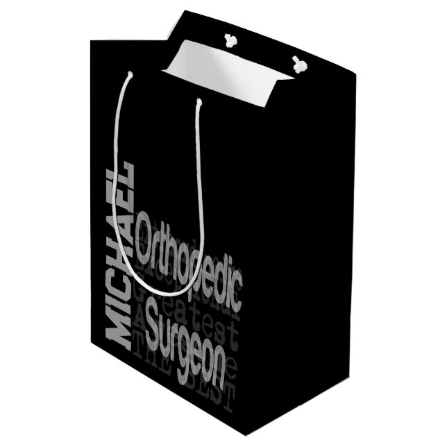 Sac Cadeau Moyen Chirurgien orthopédique Extraordinaire CUSTOM (Dos Angle)