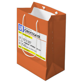 Sac Cadeau Moyen Chocolat d'ordonnance amusant