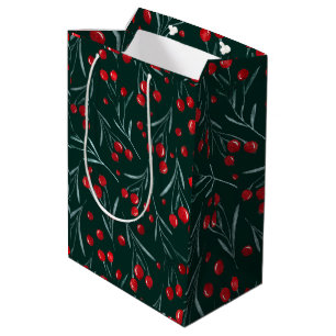 Sac Cadeau Moyen Christmas Eve - emballage traditionnel de noël