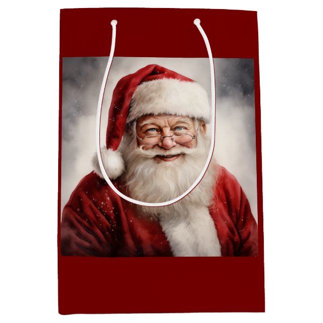 Sac Cadeau Moyen Christmas Santa Claus (Devant)