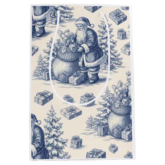 Sac Cadeau Moyen Christmas toile (Devant)