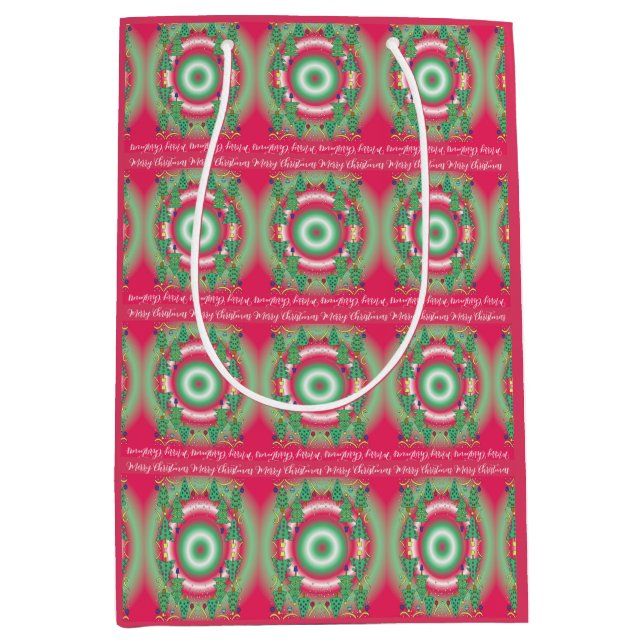 Sac Cadeau Moyen Christmas Trees Gift Bag (Devant)