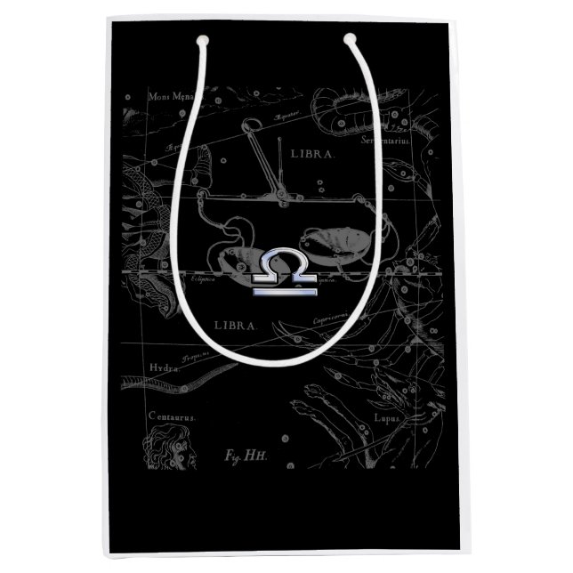 Sac Cadeau Moyen Chrome Style Libra Zodiac Connexion Hevelius (Devant)