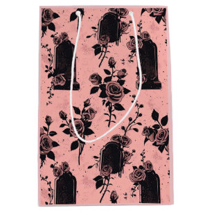 Sac Cadeau Moyen Cimetière gothique occulte rose rose
