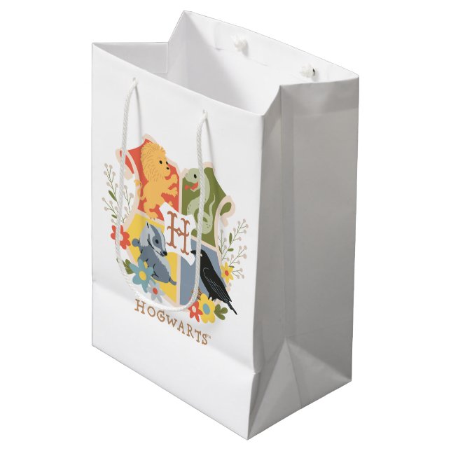 Sac Cadeau Moyen Cimier HOGWARTS™ (Devant Angle)
