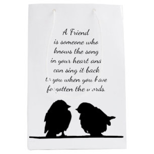 Sac Cadeau Moyen Citation de l'ami Chanson dans votre coeur et les