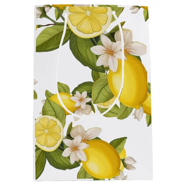 Sac Cadeau Moyen citron vert (Devant)