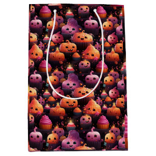 Sac Cadeau Moyen citrouille chic cupcake motifs enfants halloween