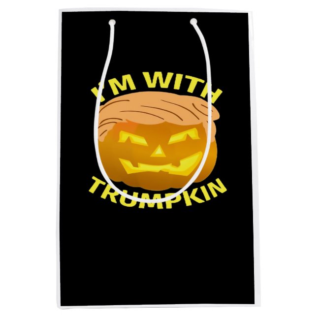 Sac Cadeau Moyen Citrouille de Trumpkin Halloween (Devant)